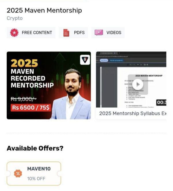 Trade Maven Mentorship Course 2025-Recorded